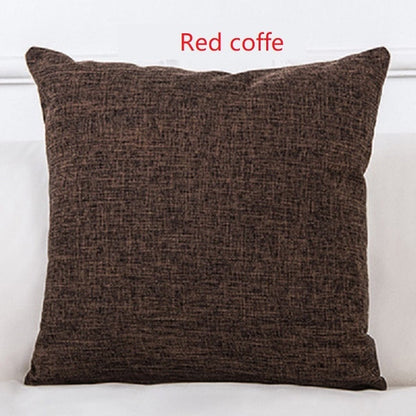 Simply Linen Pillow Cover in red coffee color.  (reddish brown)