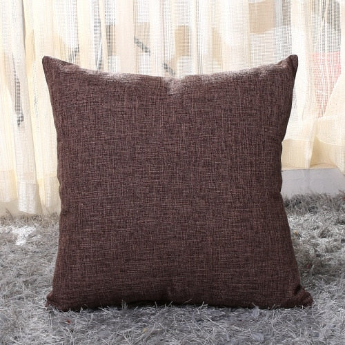 Simply Linen Pillow Cover in brown.