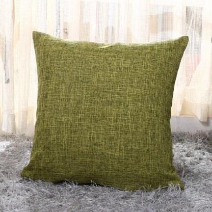 Simply Linen Pillow Cover in green. (mossy green)
