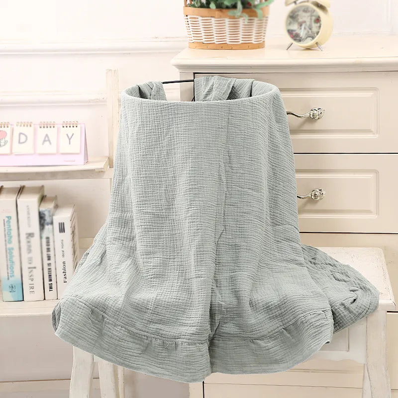 100% Organic Cotton Ruffled Baby Swaddle