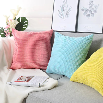 Solid Color Corduroy Pillow Covers