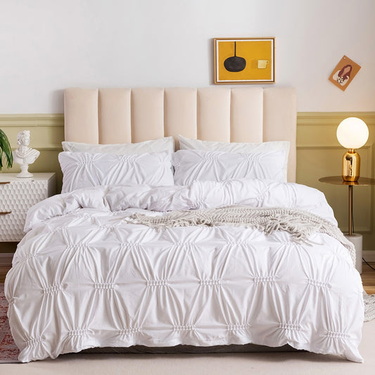 Pinch Pleated Duvet Cover Set
