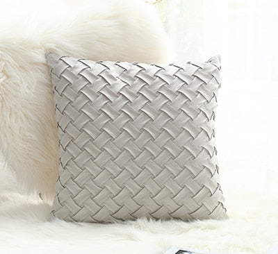 The Basket Weave design of this pillow cover is exquisite and chic, while adding a bit of vintage charm with it's eye-catching weave pattern. Available in 6 colors: cherry pink, dusty pink, pink, light green, light grey, and grey. 2 sizes: 12"X20" lumbar pillow cover and 18"X18" square pillow cover.
