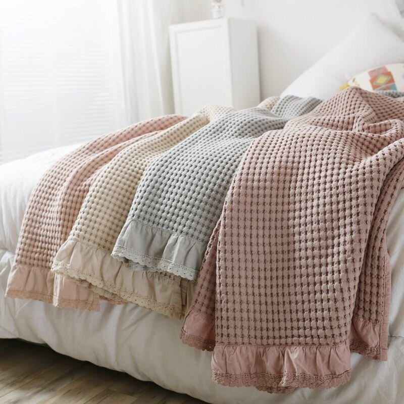 Pink and gray discount blanket