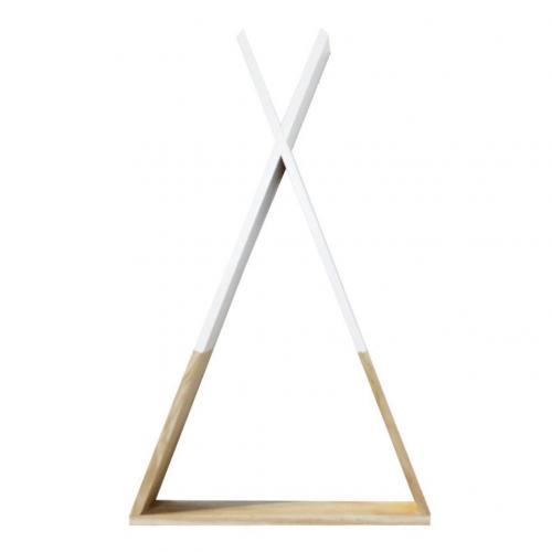 Wood Teepee Wall Shelf