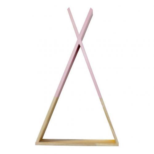 Wood Teepee Wall Shelf