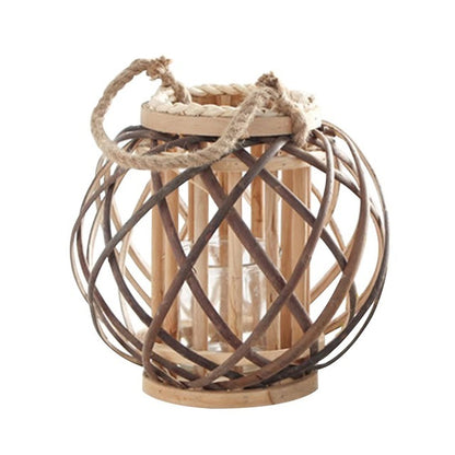 Coastal Wicker Candle Lantern