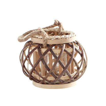 Coastal Wicker Candle Lantern