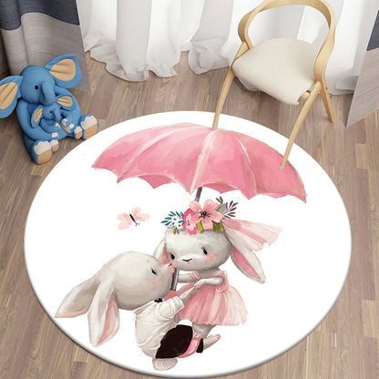 Bunny Collection Round Nursery Rug