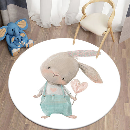 Bunny Collection Round Nursery Rug