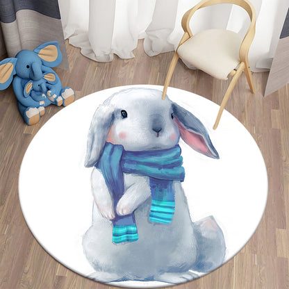 Bunny Collection Round Nursery Rug