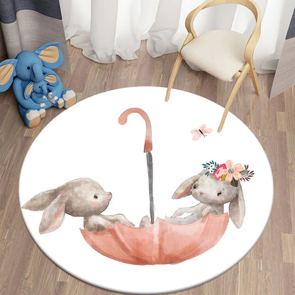 Bunny Collection Round Nursery Rug