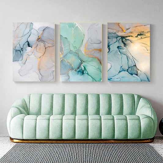 Modern Abstract Green Stone Canvas