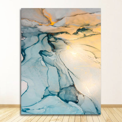 Modern Abstract Green Stone Canvas