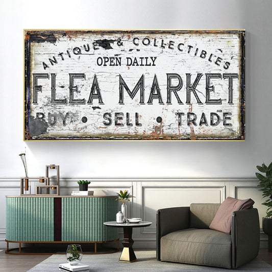 Vintage Flea Market Print on Canvas